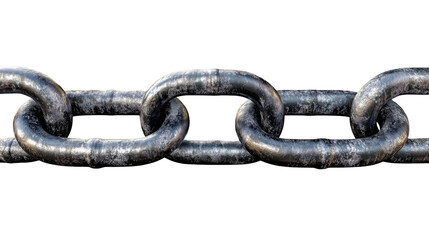 Obraz premium Strong and Unbreakable: A close-up shot of a heavy duty chain, its links forged together in an intricate design. The image evokes strength, resilience, and unity, perfect for themes of connection.