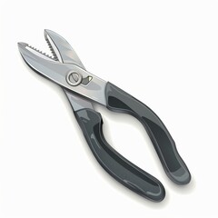 Obraz premium Professional Grade Diagonal Cutting Pliers with Comfortable Grips Isolated on White Background