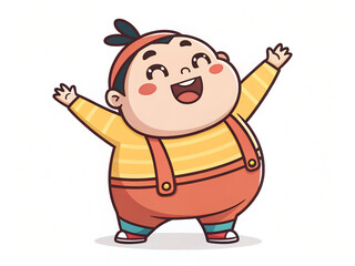 Obraz premium cartoon, illustration, vector, character, fat, funny, pig, drawing, baby, animal, boy, comic, smile, pink, person, people, cute, graphic, farm, clip art