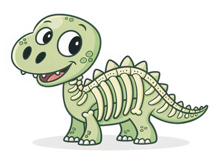 Fototapeta premium green dinosaur cartoon. cartoon, animal, dinosaur, dragon, vector, illustration, reptile, crocodile, lizard, green, fun, art, cute, monster, dino, wildlife, character, alligator, baby, drawing, nature