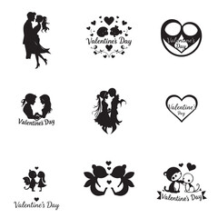 Obraz premium Valentines day icon set Art & Illustration