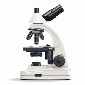 High Resolution Image of a Modern Compound Light Microscope for Scientific Research and Education