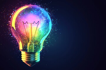Bright glowing bulb visualizing the creative spark of futuristic ideas driven by advanced AI capabilities.