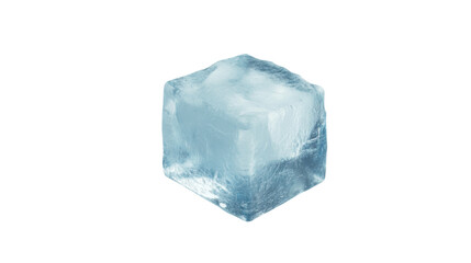 Ice cube on transparent background