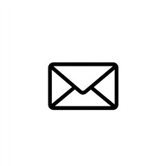 A Simple Black Outline Envelope Icon Design