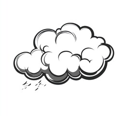A stylized illustration of a rain cloud