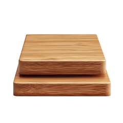 Wooden Cutting Board on Isolated White Background