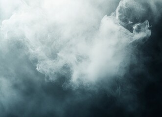 White cloud on a black background. Abstract texture of fog or smoke, a cloud in the sky isolated on a dark with generative ai