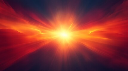 Obraz premium Radiant Sunrise Burst Across Dramatic Sky