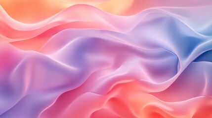 Obraz premium Abstract Pastel Waves of Color Flowing Smoothly