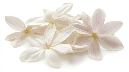 Delicate White Petals on a Light Background