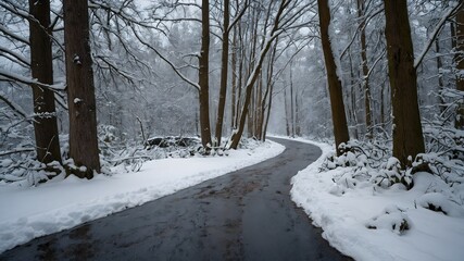 snow covered road