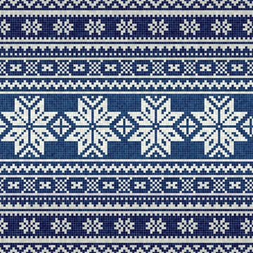 Scandinavian style seamless vector mosaic tiles pattern