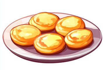 Delicious Pelmeni on a Plate from Side Angle View