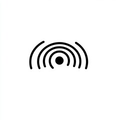Abstract concentric circles graphic design element