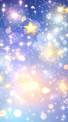 Magical Starry Night Abstract Background