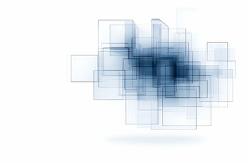 Abstract Blue Square Illustration