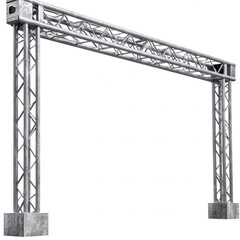 Silver Metal Truss Structure Supporting Stage Lighting