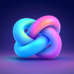 Abstract 3D Knot Illustration