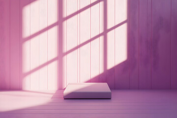 Pink Wooden Room 3D Background