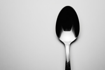 Simple Spoon on Plain Background