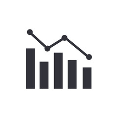 Data analytics solid icons, minimalist vector illustration ,simple transparent graphic element .Isolated on white background