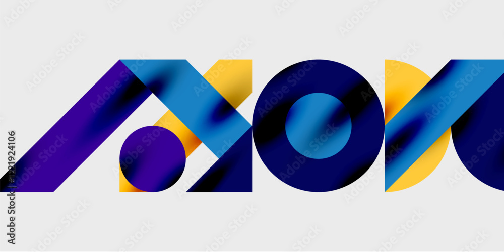 Aufkleber Vibrant abstract background circles with smooth gradients, creating a dynamic and modern design. Ideal for creative, tech, or contemporary-themed projects