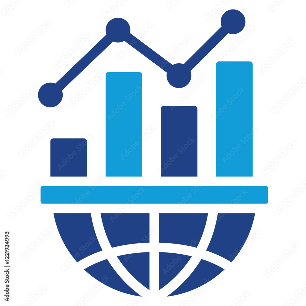 Poster big data analytics dual tone icon