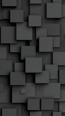 Abstract 3D Black Cube Background