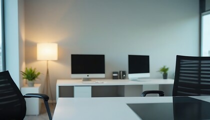 Modern Meeting Room in the Hotel,A Conference Room with Black Leather Chairs and a Wood Grained Desk,8864