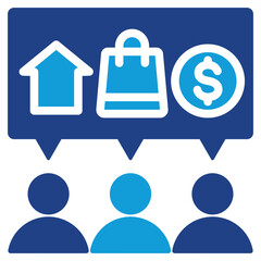 Consumer Demand Dual Tone Icon