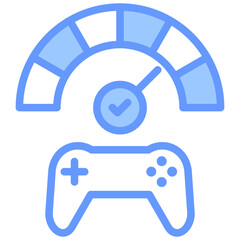 Improved Gaming Lineal Blue Icon