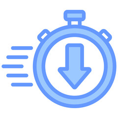 Faster Download Lineal Blue Icon