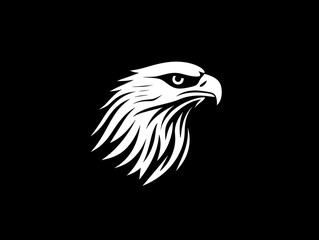 Majestic Eagle Head Profile Stylized Design