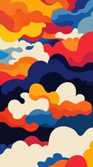 Fototapeta premium Abstract Colorful Cloudscape Artistic Design