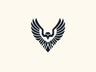 Obraz premium Stylized Eagle Design With Spread Wings