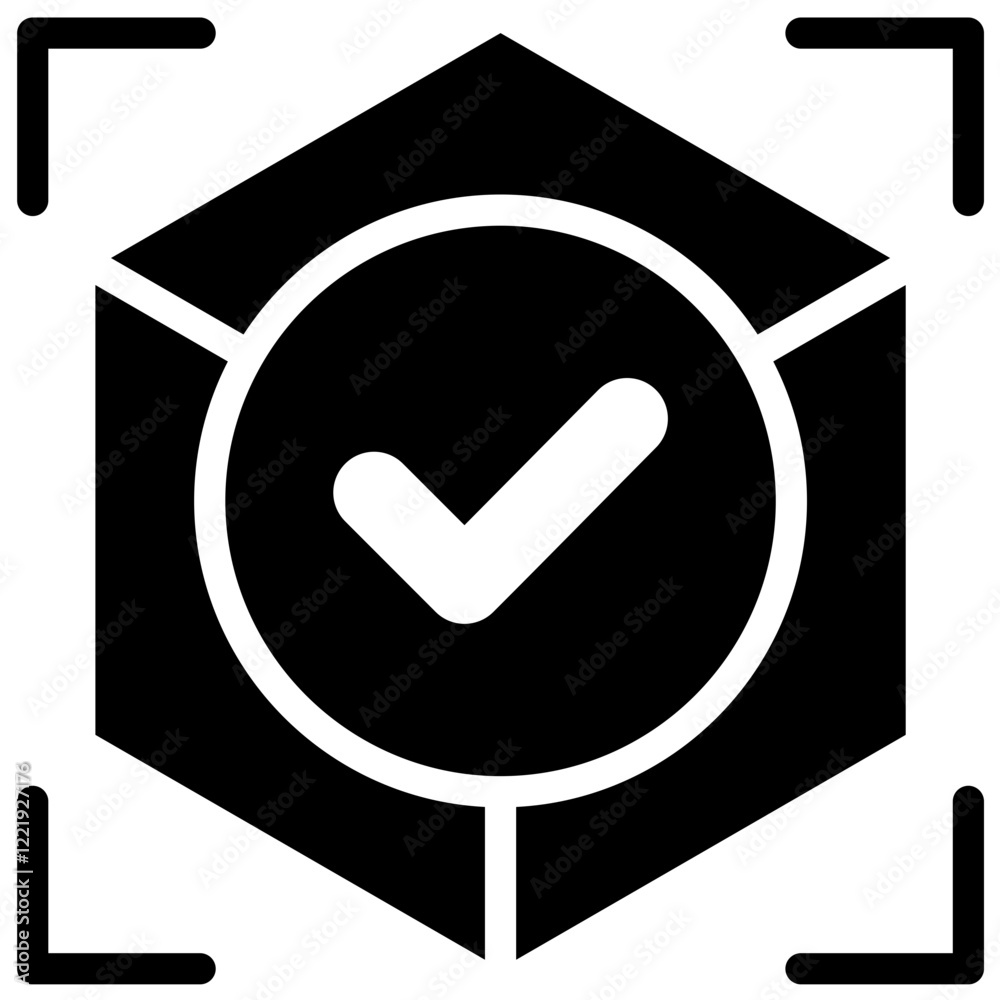 Poster Object Detection Solid Black Icon