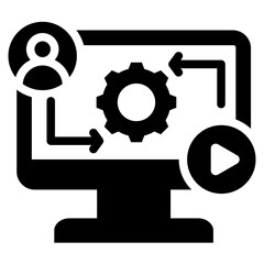Personalized Content Solid Black Icon