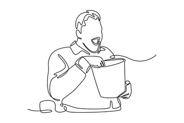 Movie theater concept. Single line draw design vector graphic illustration.