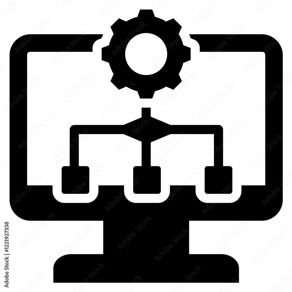 Poster Algorithm Development Solid Black Icon