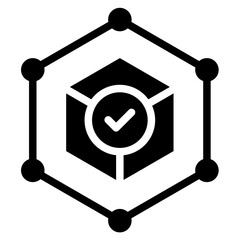 Supply Chain Solid Black Icon