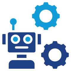 Robotic Automation Dual Tone Icon