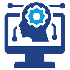 Cognitive Computing Dual Tone Icon
