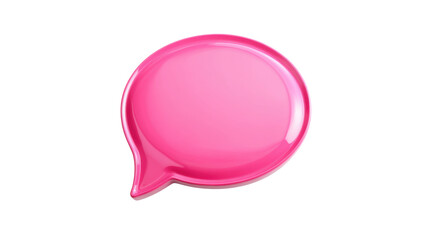 Pink Text box, speech bubble on transparent background