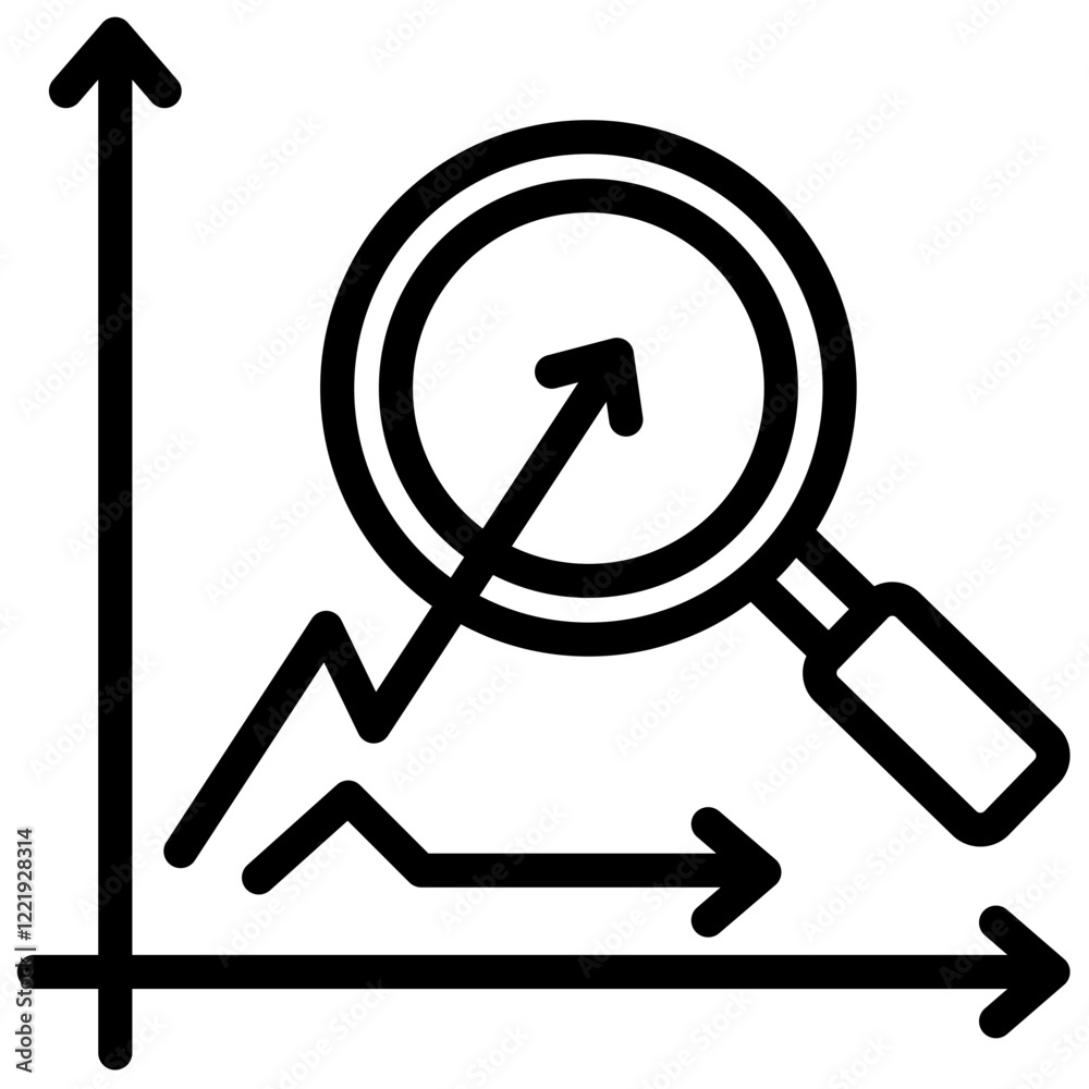 Aufkleber predictive analytics outline icon