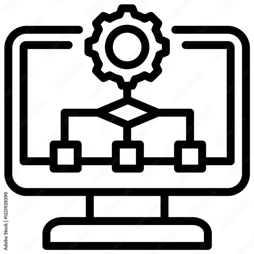 Poster Algorithm Development Outline Icon