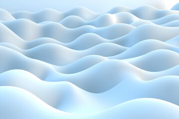 Abstract 3D Blue Wave Background Illustration