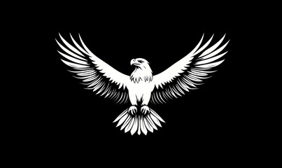 Fototapeta premium Majestic Eagle Soaring With Wings Spread Wide