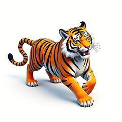 Fototapeta premium An isometric depiction of tiger as chinese zodiac icons