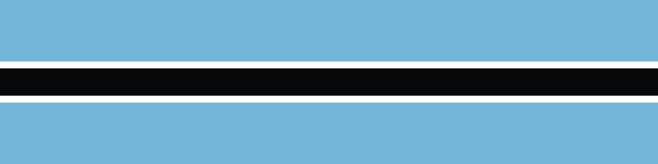 Obraz premium Botswana flag long banner digital vector illustration